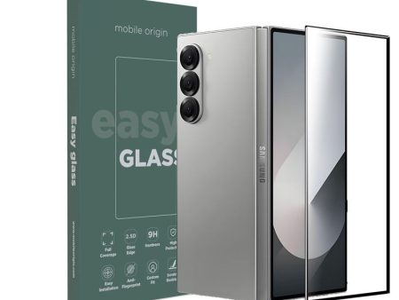 Samsung Galaxy Z Fold6 Mobile Origin EasyGlass Skærmbeskyttelsesglas - Gennemsigtig   Sort Kant on Sale