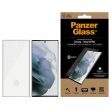 Samsung Galaxy S22 Ultra PanzerGlass AntiBacterial Edge-to-Edge Skærmbeskyttelse - Case-Friendly - Sort Kant on Sale