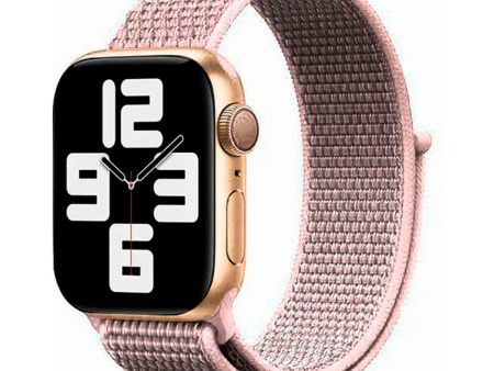 Apple Watch (38 40 SE 41 42mm) Lippa Nylon Rem - Rose Gold For Discount