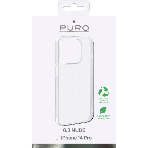 iPhone 14 Pro Puro  NUDE  Ultra Slim Cover 0.3 mm. Gennemsigtig Online Sale