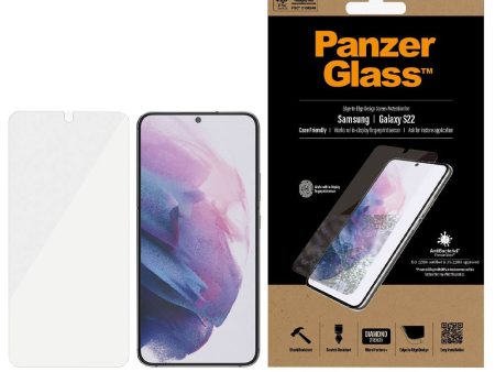 Samsung Galaxy S22 PanzerGlass AntiBacterial Edge-to-Edge Skærmbeskyttelse - Case-Friendly - Gennemsigtig For Discount