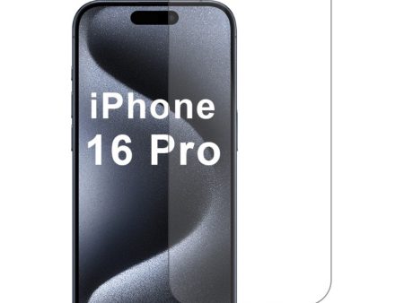 iPhone 16 Pro Skærmbeskyttelse 2.5D Hærdet Glas - Case Friendly - Gennemsigtig Sale