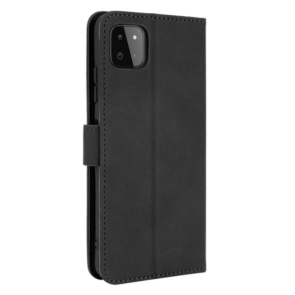 Samsung Galaxy A22 (5G) Blødt Læder Cover m. Pung - Sort Online Hot Sale