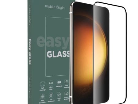 Samsung Galaxy S23 Mobile Origin EasyGlass Skærmbeskyttelsesglas - Gennemsigtig   Sort Kant on Sale