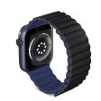 Apple Watch (42 44 SE 45 46 49mm) Epico Magnetisk Silikone Rem - Sort   Blå For Cheap