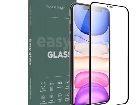 iPhone 11   XR Mobile Origin EasyGlass Skærmbeskyttelsesglas - Gennemsigtig   Sort Kant Discount