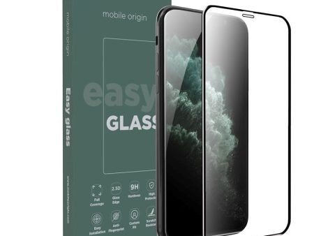 iPhone 11 Pro   Xs   X Mobile Origin EasyGlass Skærmbeskyttelsesglas - Gennemsigtig   Sort Kant Fashion