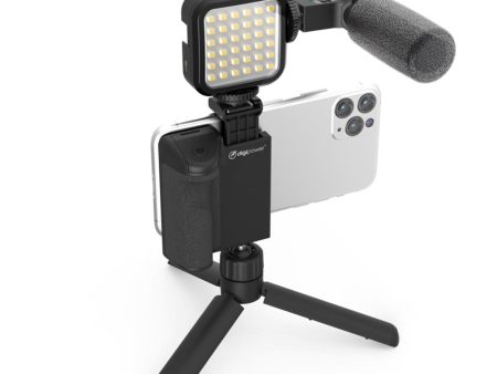 Digipower Follow Me Vlogging Kit m. Stativ til Smartphone m. Mikrofon og Fjernbetjening - Sort Online