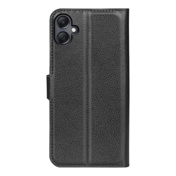 EIDERWOOD Samsung Galaxy A06 Litchi Læder Flip Cover m. Pung - Sort For Cheap