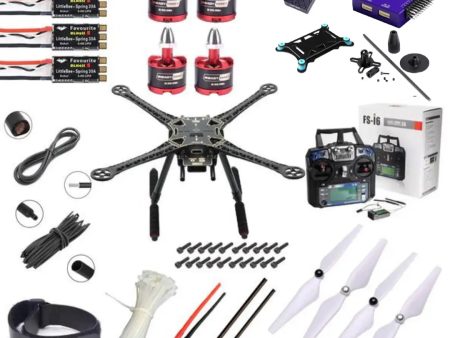 Radiolink Crossflight Flight Controller With GPS TS100 S500 Quadcopter with carbon fibre landing gear Advance Drone Kit - Flysky - i6 Fashion