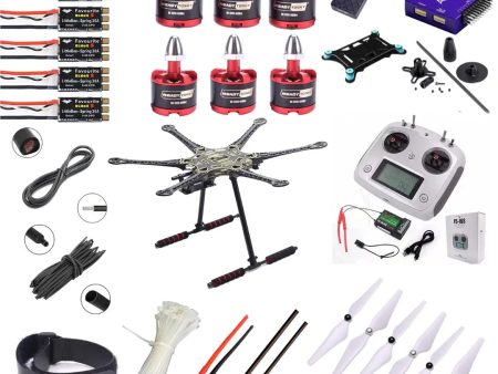 Radiolink Crossflight Flight Controller With TS100 GPS S550 hexacopter with carbon fibre landing gear Advance Drone Kit - Flysky - i6s For Cheap