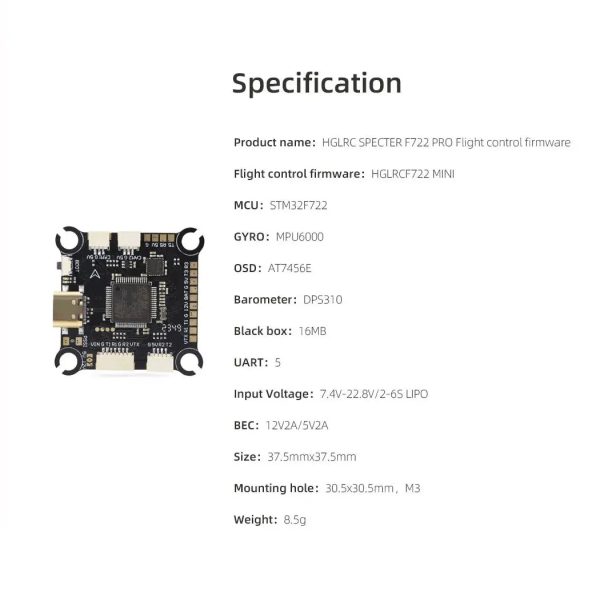 HGLRC SPECTER F722 Pro Flight Controller Online Hot Sale