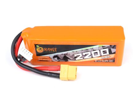 14.8V 2200mAh 4S 40C Lithium Polymer Battery Pack (Brand Orange) on Sale