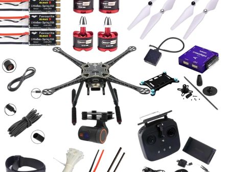 Radiolink Crossflight Flight Controller With GPS TS100 S500 Quadcopter with carbon fibre landing gear Advance Drone Kit - Skydroid T10 Fashion