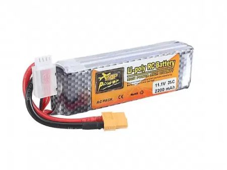 11.1V 2200mAh 3S 35C Lipo Battery with XT60 Plug (Brand ZOP Power). Sale