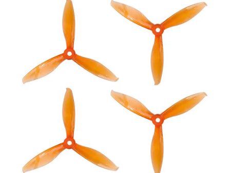 5149 HD Tri Blade Flash Propellers 2CW+2CCW - (2 Pairs) - Transparent Orange. Fashion