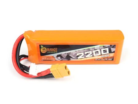 11.1V 2200mAh 3S 30C Lipo Battery with XT60 Plug (Brand Orange). Online