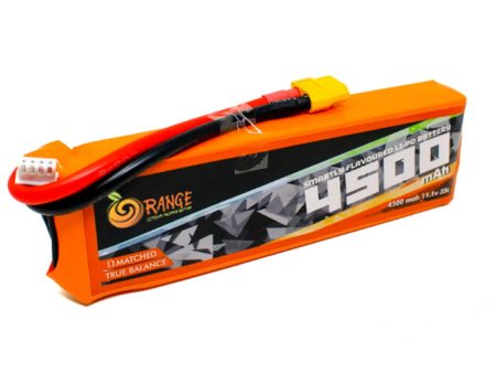 11.1V 4500mAh 3S 35C Lithium Polymer Battery Pack (Brand Orange) Online Sale