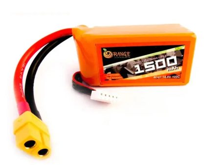 14.8V 1500mAh 4S 100C Lipo Battery with XT60 Plug (Brand Orange). Supply