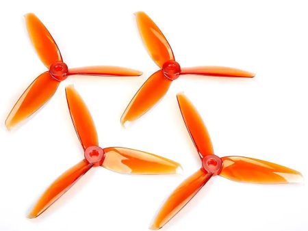 6042 Tri Blade Flash Propellers 2CW+2CCW - (2 Pairs)  - Orange. Online Hot Sale