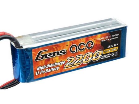 Gens Ace 11.1V 2200mAh 25C 3S 1P Lipo Battery with XT60 Connector. Online