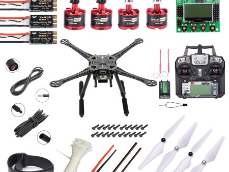 KK2.1.5 Flight Controller S500 hexacopter with carbon fibre landing gear Advance Drone Kit - Flysky - i6x Hot on Sale