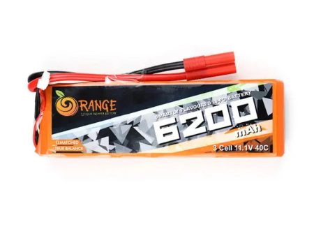 11.1V 6200mAh 3S 40C Lipo Battery With XT60 Plug (Brand Orange). For Cheap