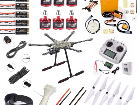 DJI NAZA M V2 Flight Controller With GPS S550 hexacopter with carbon fibre landing gear Advance Drone Kit - Flysky - i6s For Cheap