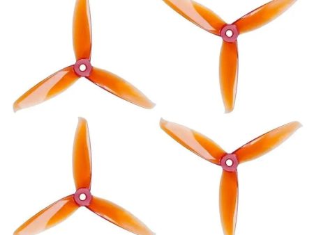 5152 HD Tri Blade Flash Propellers 2CW+2CCW - (2 Pairs) - Orange. For Sale