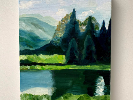 12   x 16   Lake Day  oil painting on canvas Online Sale