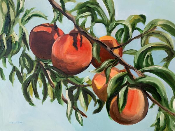 Peaches Peaches Peaches Peaches Peaches  9 x12  oil Online Sale