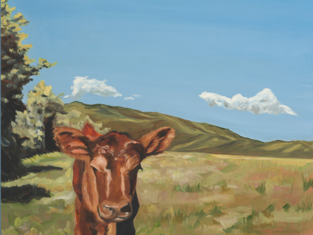 Welcome to the herd  30  x 40  oil on panel Sale