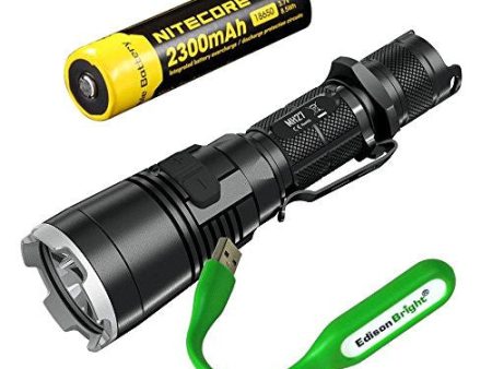 Nitecore MH27 1000 Lumens CREE XP-L HI V3 LED Built in Red, Green, Blue Lights, rechargeable Flashlight, Nitecore 18650 rechargeable battery with EdisonBright USB powered reading light Cheap