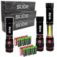 3 pack Nebo Slyde 250 Lumen LED flashlight Worklight 6156 and 12 X EdisonBright AAA alkaline batteries bundle Online Sale