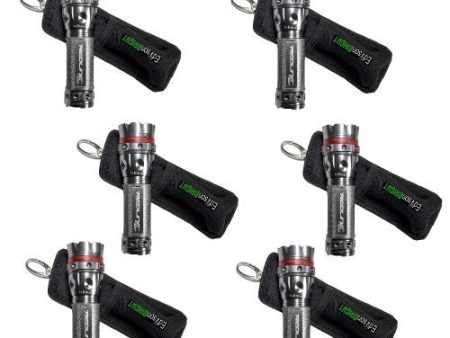 6 NEBO Redline 220 Lumens LED Flashlight (Lot of 6) #5557 with 6 Holsters on Sale