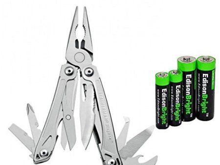 Leatherman Wingman Multi Tool 831426 with EdisonBright AA AAA alkaline battery sampler pack Online