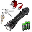 NEBO Redline Select RC 6189 3100 LUX LED USB rechargeable Tactical Flashlight and True Utility TU247 KeyTool bundle with EdisonBright AA AAA alkaline battery sampler pack Online