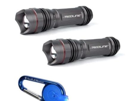 NEBO Redline SE 5615 250 Lumen LED Flashlight 2 Pack with Smith & Wesson LED Clip Light Sale