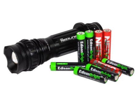 NEBO Redline Select 5620 310 Lumen LED Tactical Flashlight with 6 X EdisonBright AAA Batteries and 3 X Nebo Batteries Hot on Sale