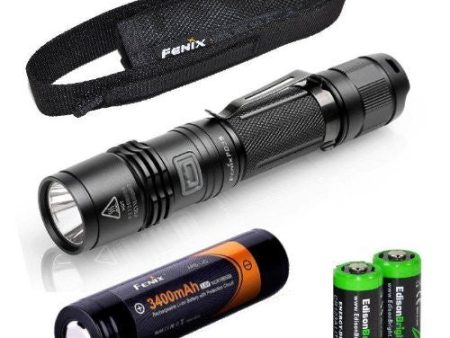 Fenix PD35 2014 Edition 960 Lumen CREE XM-L2 U2 LED Tactical Flashlight, Fenix 18650 ARB-L2S 3400mAh rechargeable Li-ion battery with Two EdisonBright CR123A Lithium Batteries on Sale