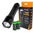 Fenix TK09 2016 900 Lumen Cree XP-L HI LED tactical tap switch flashlight with 2 X EdisonBright CR123A Lithium Batteries Discount