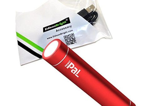 NEBO PaL 6227 rechargeable powerbank LED flashlight (Red Body) with EdisonBright brand USB micro USB cable Cheap