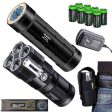 NITECORE Tiny Monster TM26 QuadRay 3800 Lumen Quad CREE XM-L2 LED Flashlight   Searchlight with Nitecore NBP52 rechargeable battery pack and 8 X EdisonBright CR123A Lithium batteries Package Online