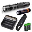 Fenix PD35 2014 Edition 960 Lumen CREE XM-L2 U2 LED Tactical Flashlight, Fenix ARE-C1 two bays Li-ion battery charger, Fenix 18650 ARB-L2S 3400mAh rechargeable battery with Two EdisonBright CR123A Lithium Batteries Online Sale