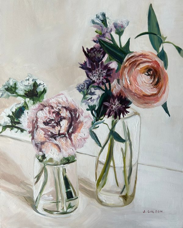 Stay in Bloom Bouquets  9 x12  oil Online Hot Sale