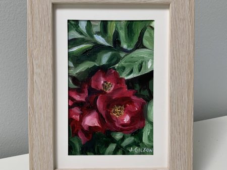 4  x 6   Cozy Rosies  framed Oil on Paper Hot on Sale