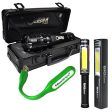 Nebo O2 Beam & Nebo Big Larry bundle LED flashlight worklight, AA alkaline batteries with with EdisonBright USB powered reading light Online Sale