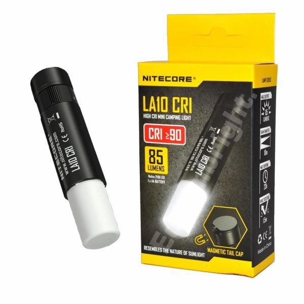 Nitecore Black Body LA10CRi 85 Lumen high CRi≥90 compact Camping, Purse & Keychain LED Flashlight For Cheap