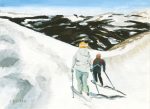 My ski buddy  5 x7  acrylic Online Sale