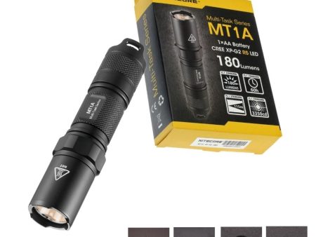 Nitecore MT1A 180 Lumens Multi-Task Series EDC Ultra-Super Compact LED Flashlight, Powered by: 1 AA Aklaine Ni-MH batteries. on Sale